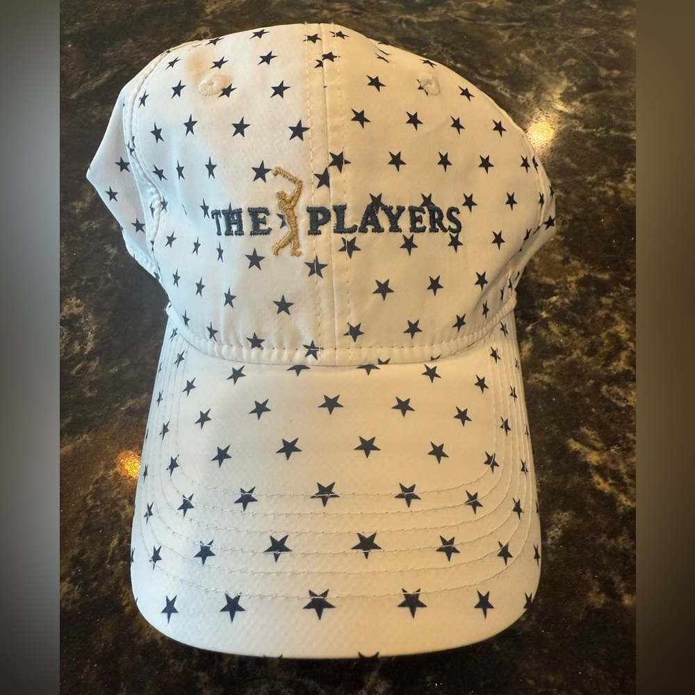 TPC The Players Women’s White Star Print Adjustable Baseball Hat!